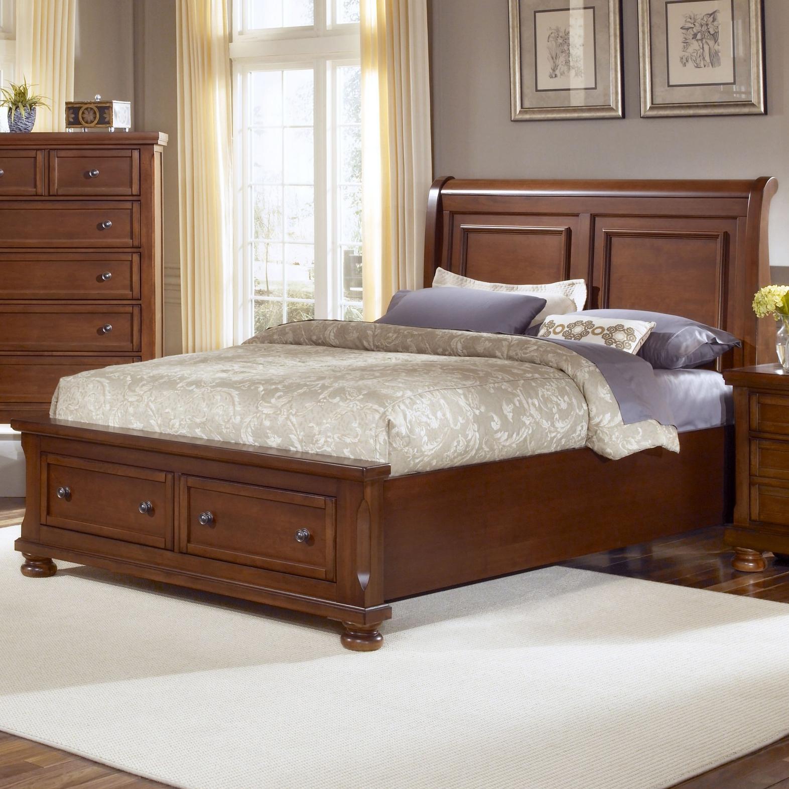 Vaughan Bassett Reflections Queen Storage Bed with Sleigh Headboard